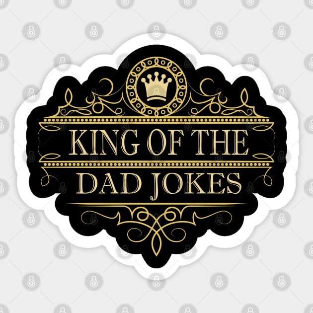 King of the dad jokes Sticker by lakokakr